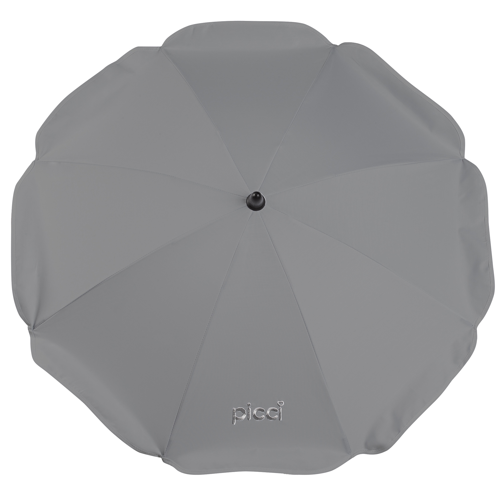 Ombrellino per passeggino doppio snodo tinta unita - Grigio