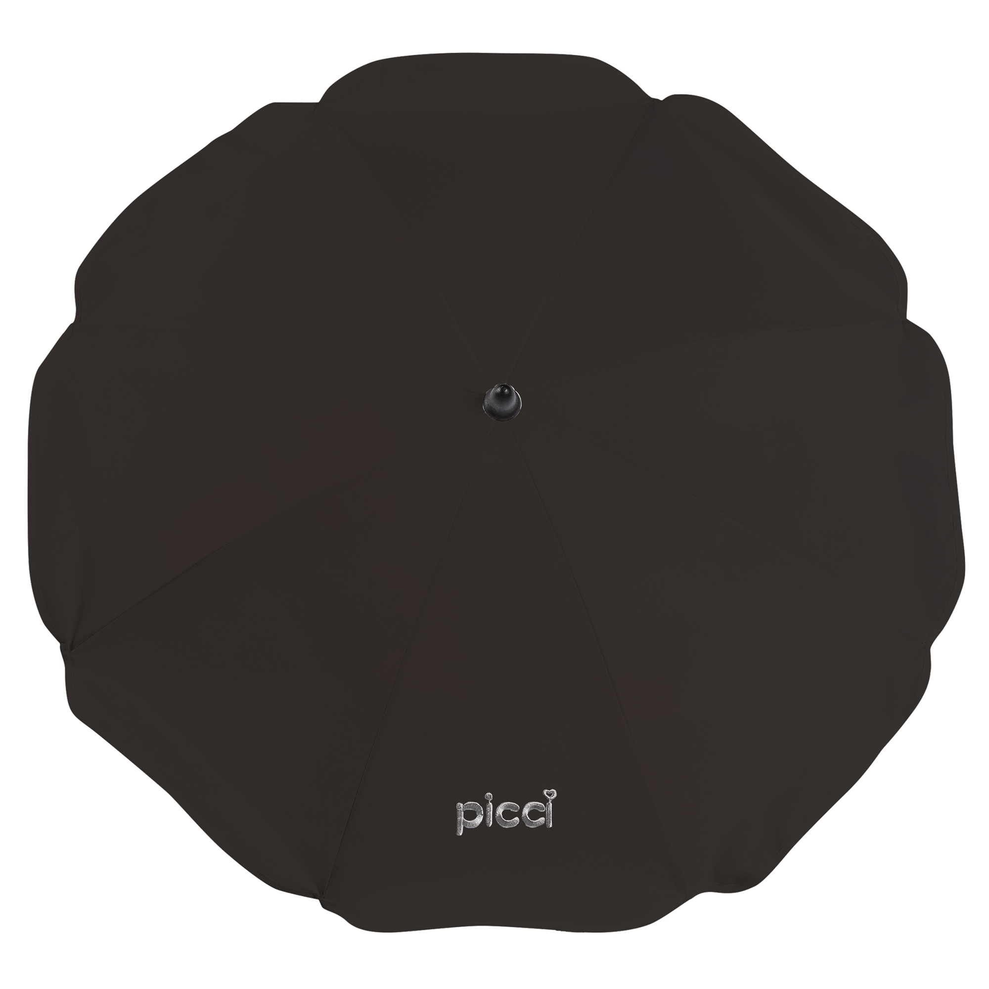 Ombrellino per passeggino doppio snodo tinta unita - Nero