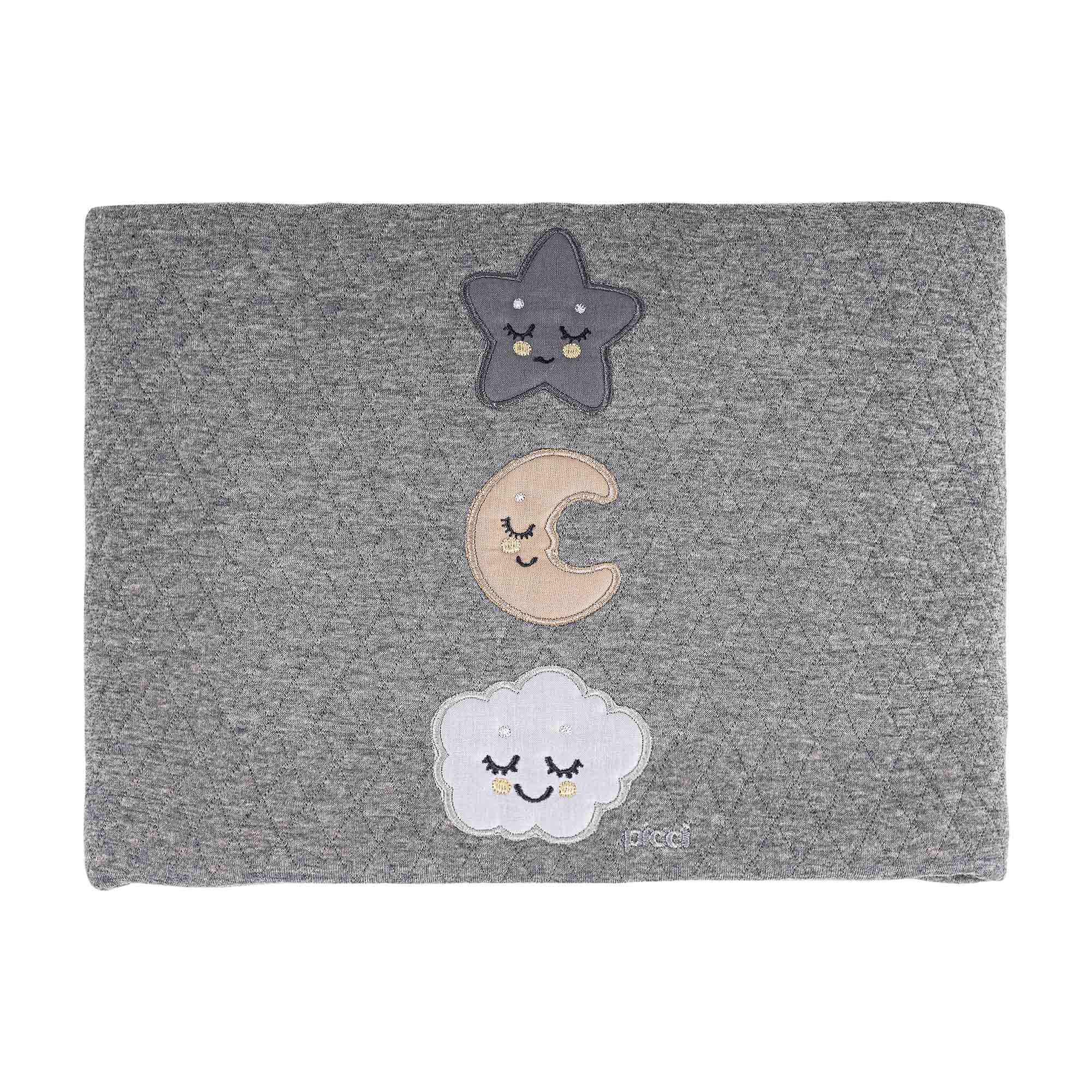 Copertina rombetto ricamato culla Smile