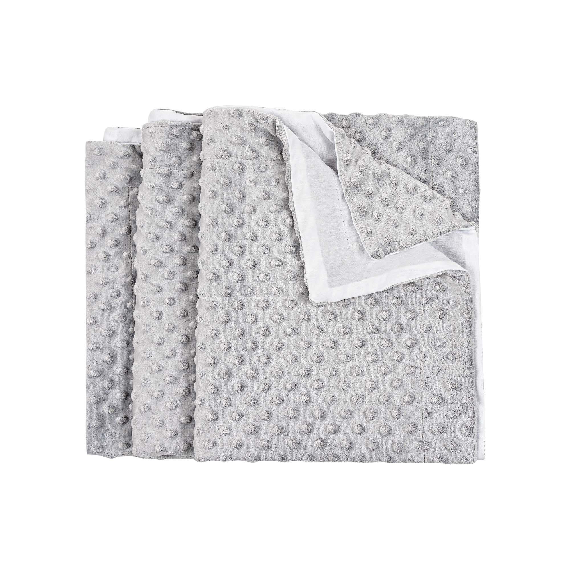 Copertina ciniglia Bubble per letto - Perla