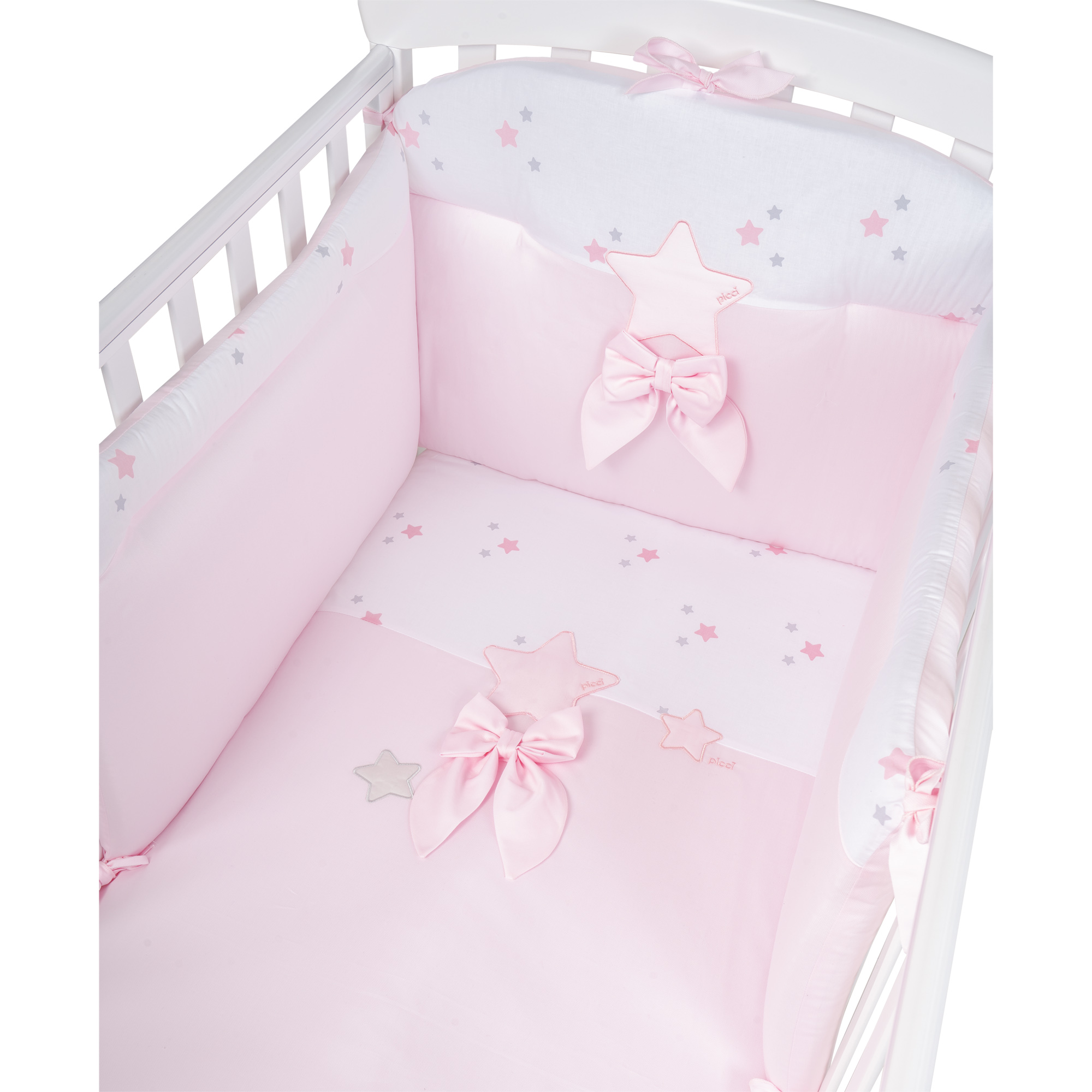 Set piumetto letto ricamato Dream - Rosa