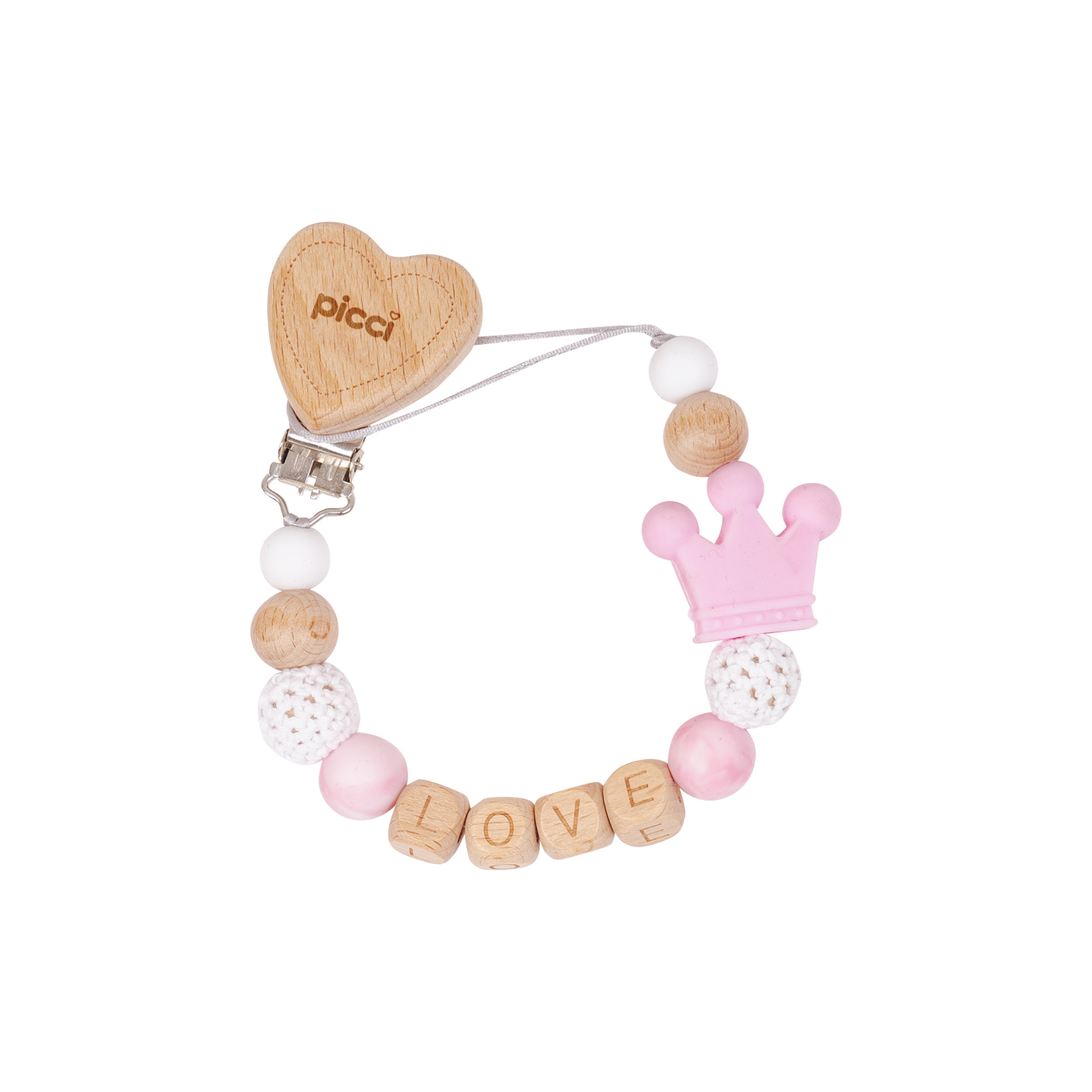 Portaciuccio con clip - Rosa