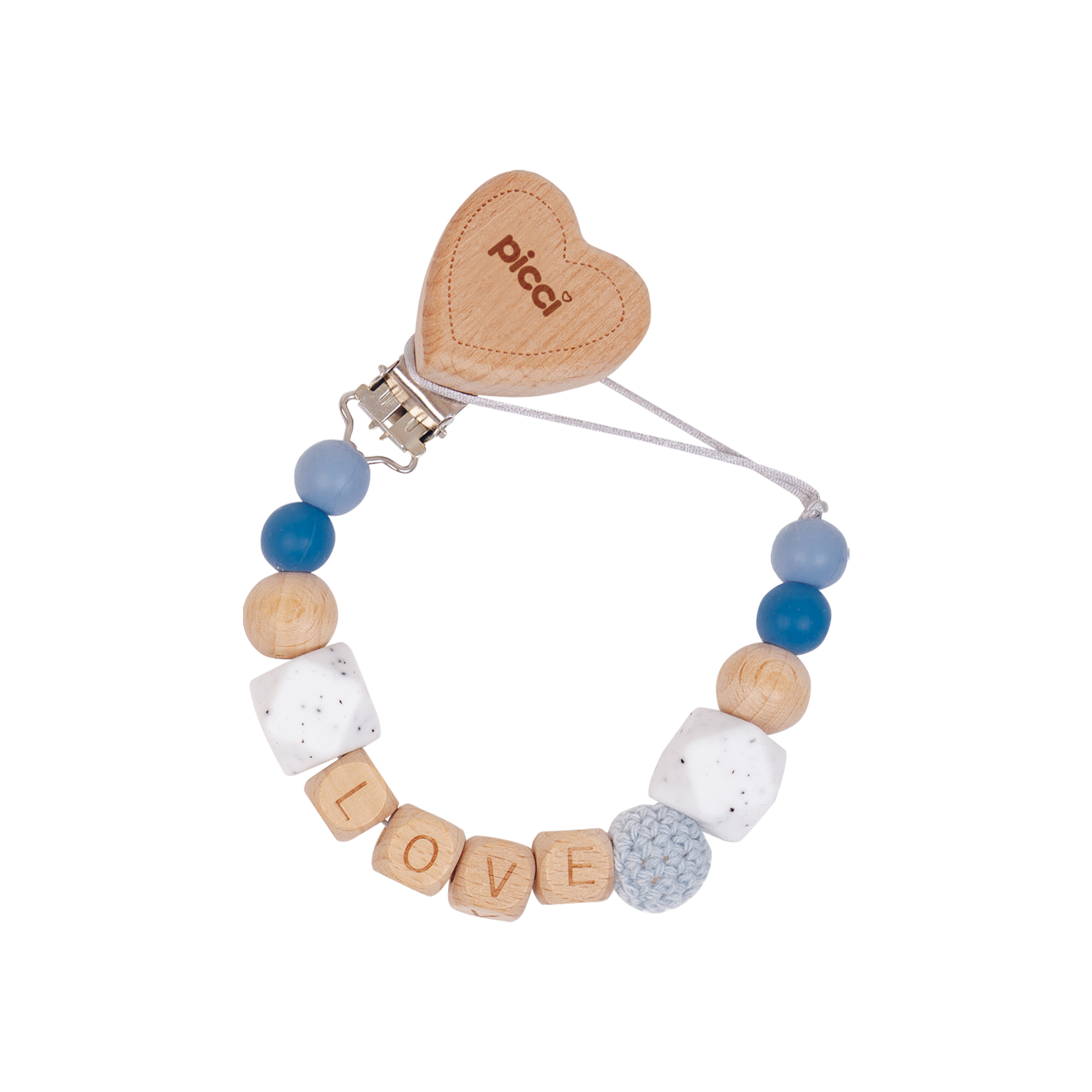 Portaciuccio con clip - Cielo