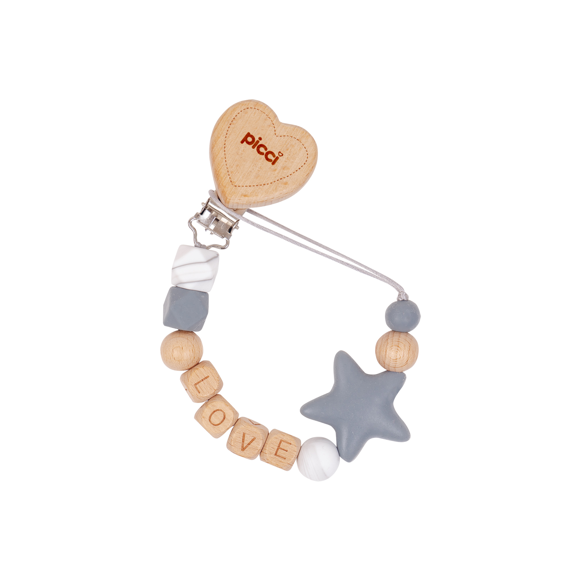 Portaciuccio con clip - Grigio