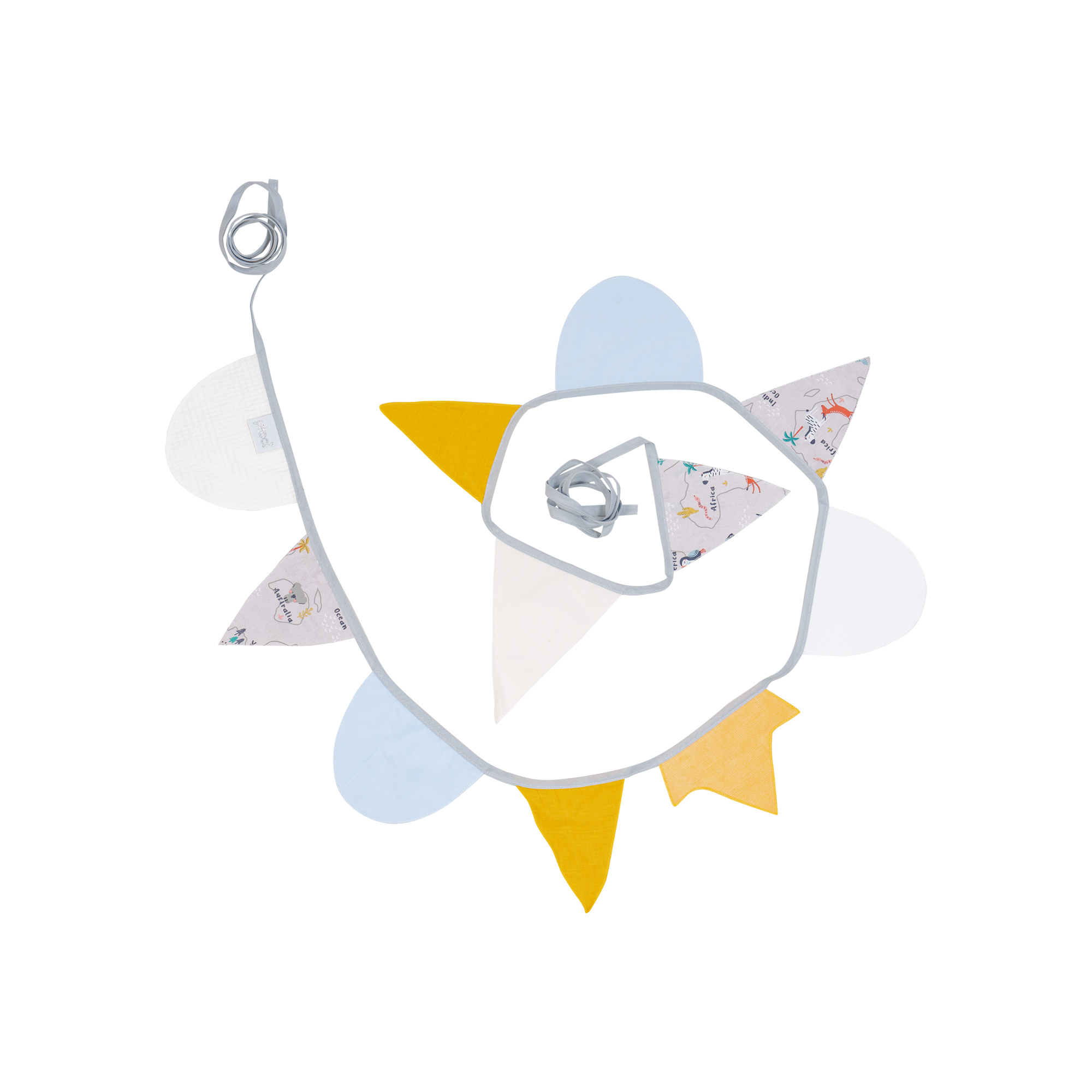 Bandierine decorative multicolor Map