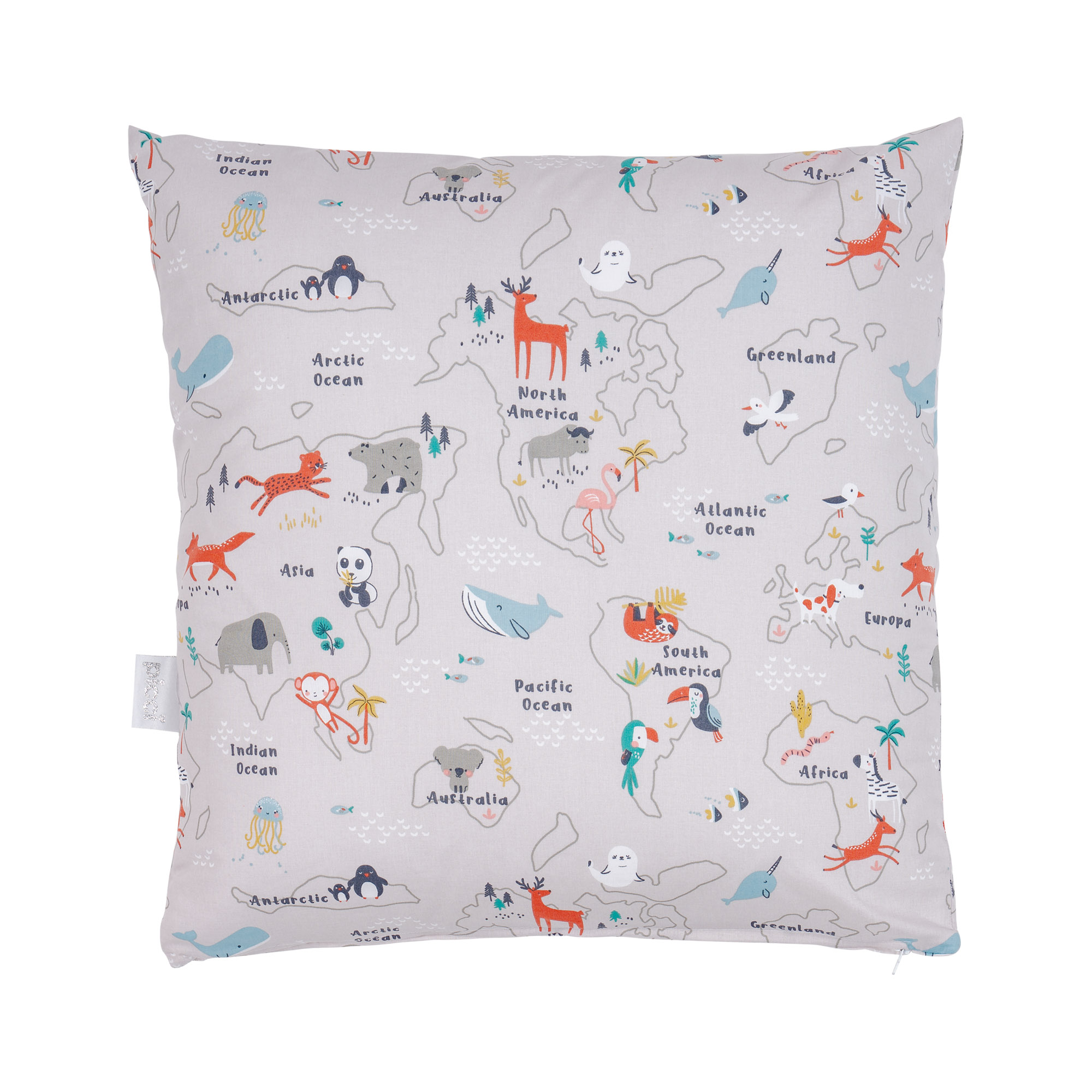 Cuscino quadrato fantasia Map