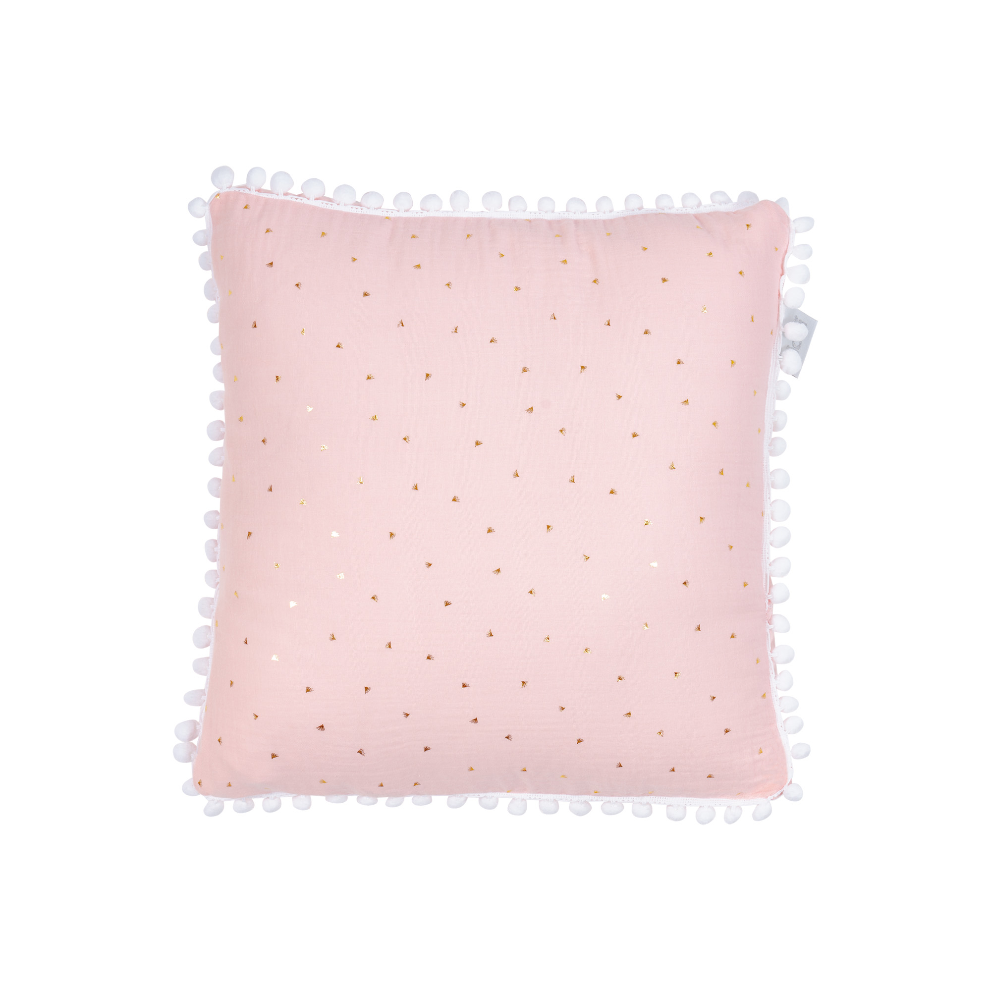 Cuscino quadrato con palline - Rosa