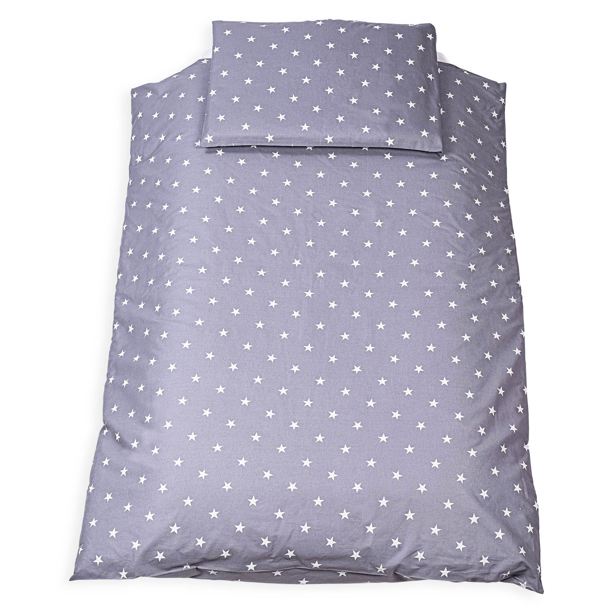 Copripiumino letto con federa fantasia Stelle - Grigio