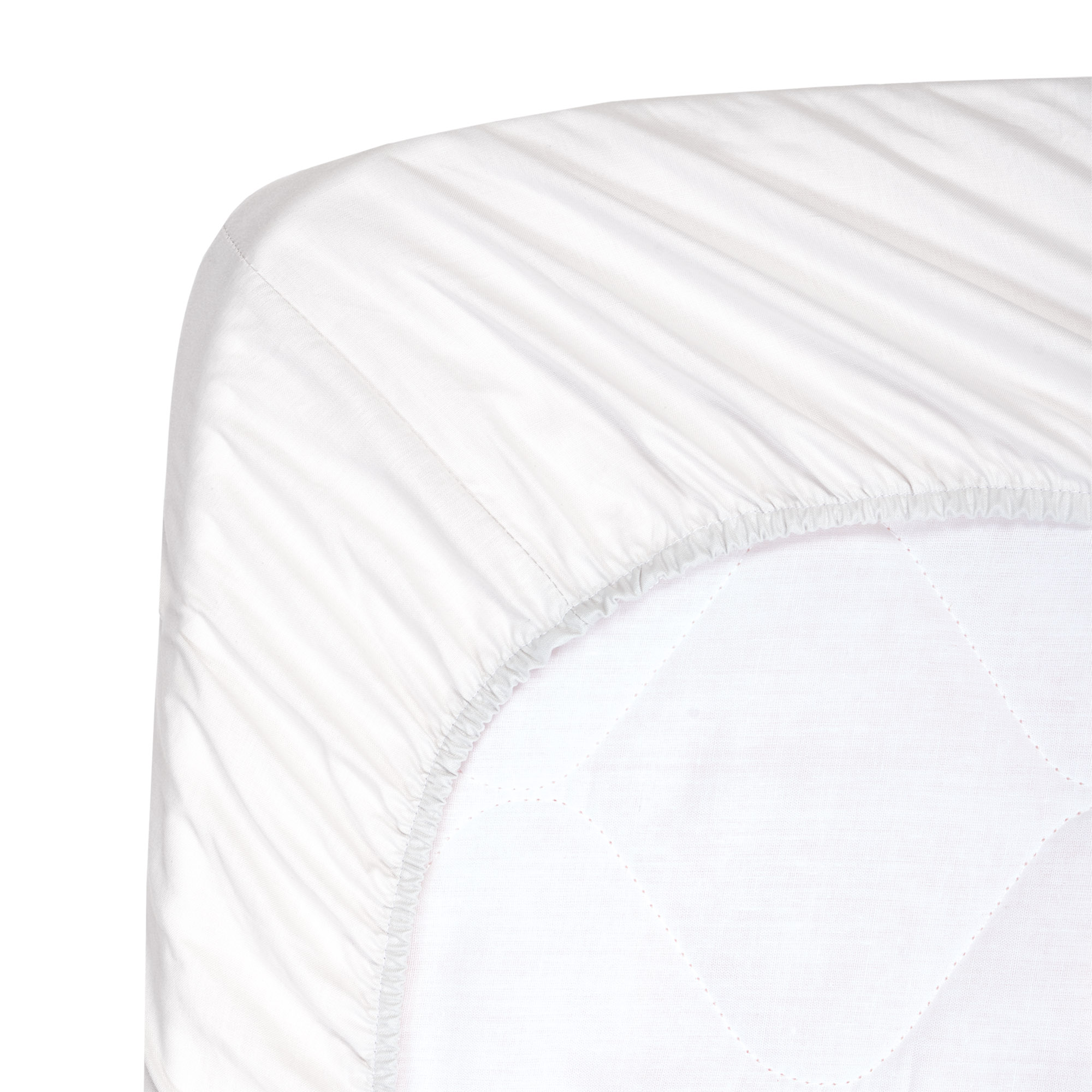 Coprimaterasso angolato per lettino in cotone - Bianco