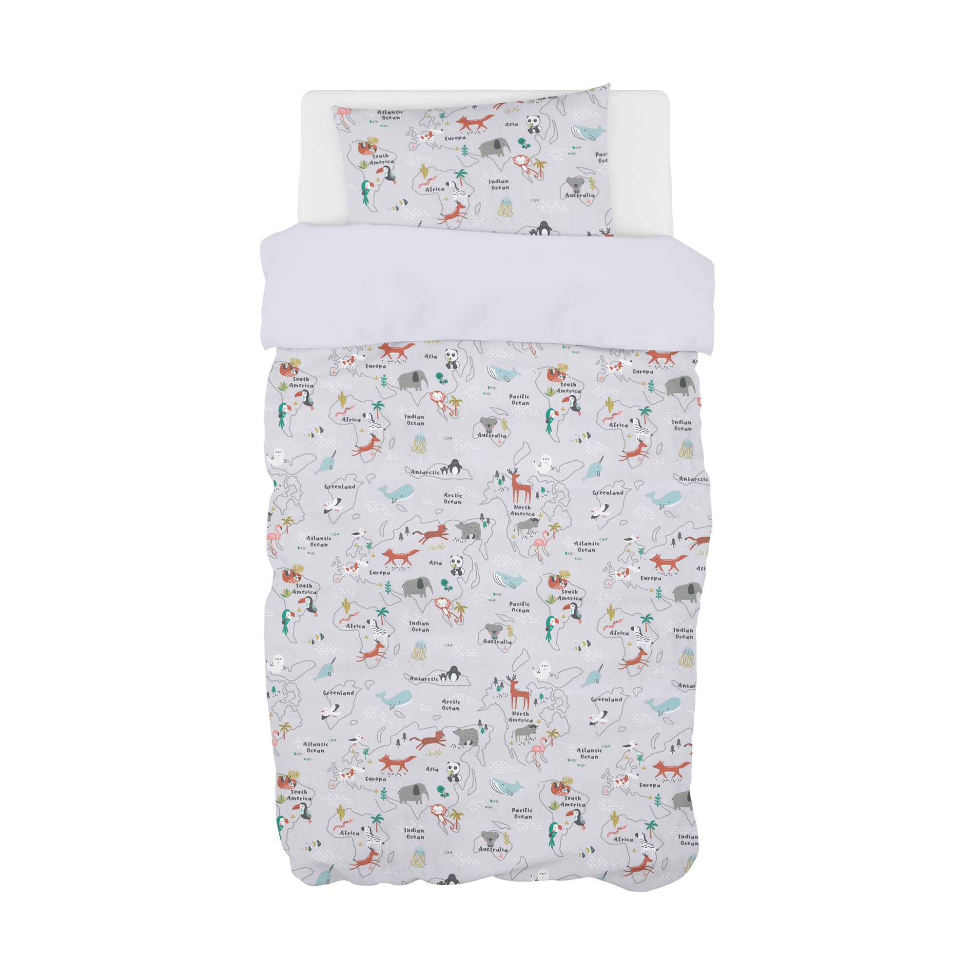 Copripiumino letto con federa Map - 80 x 130 cm - Loft Evolutivo, Twist