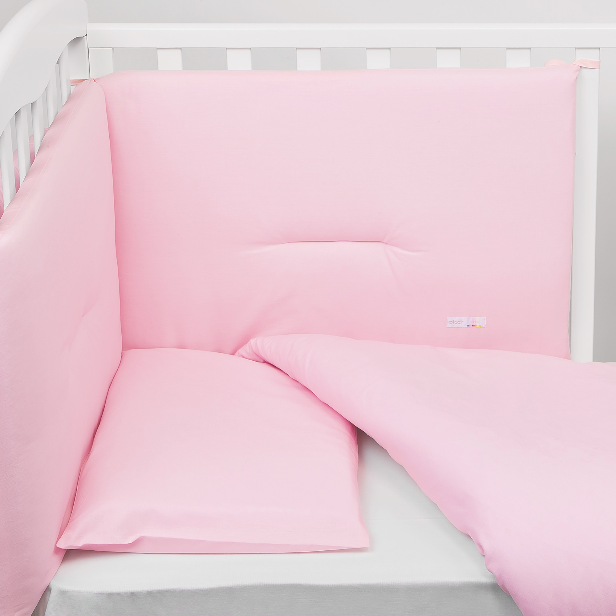 Paracolpi per letto in tinta unita - Rosa