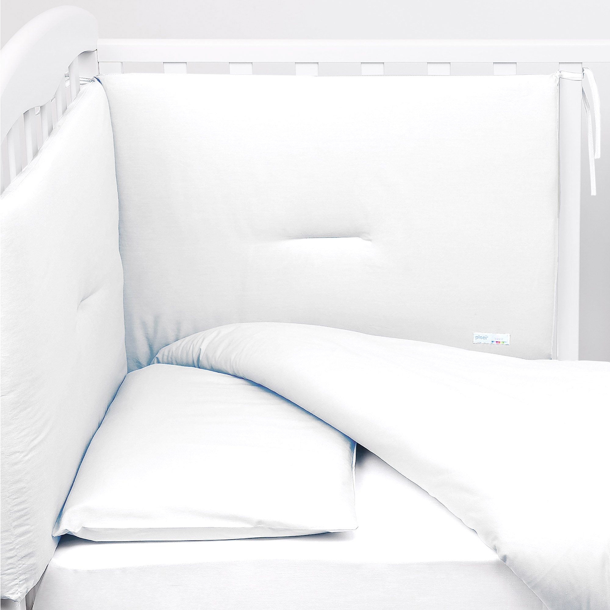 Paracolpi per letto in tinta unita - Bianco