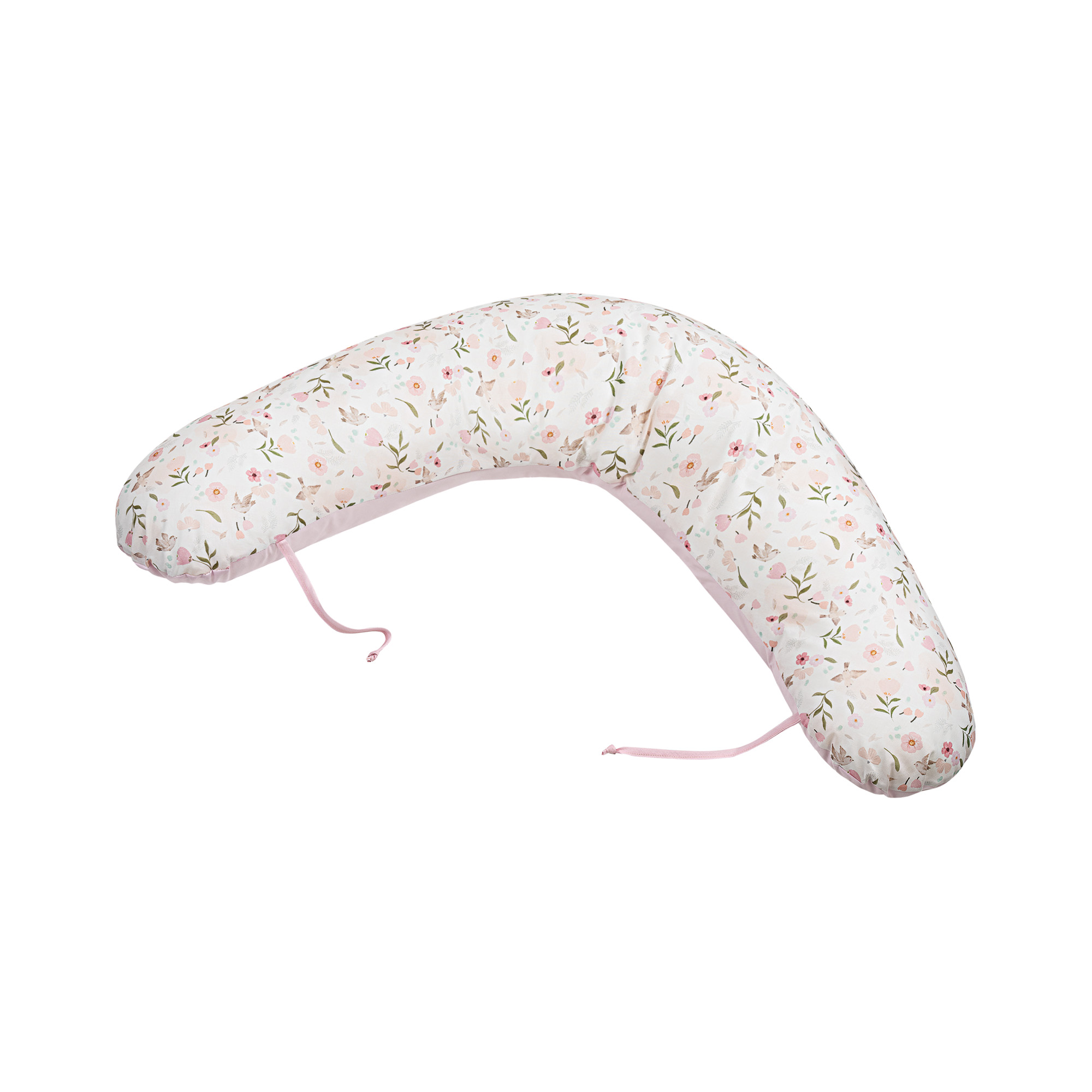 Cuscino allattamento e relax Boomerang Fiori in cotone