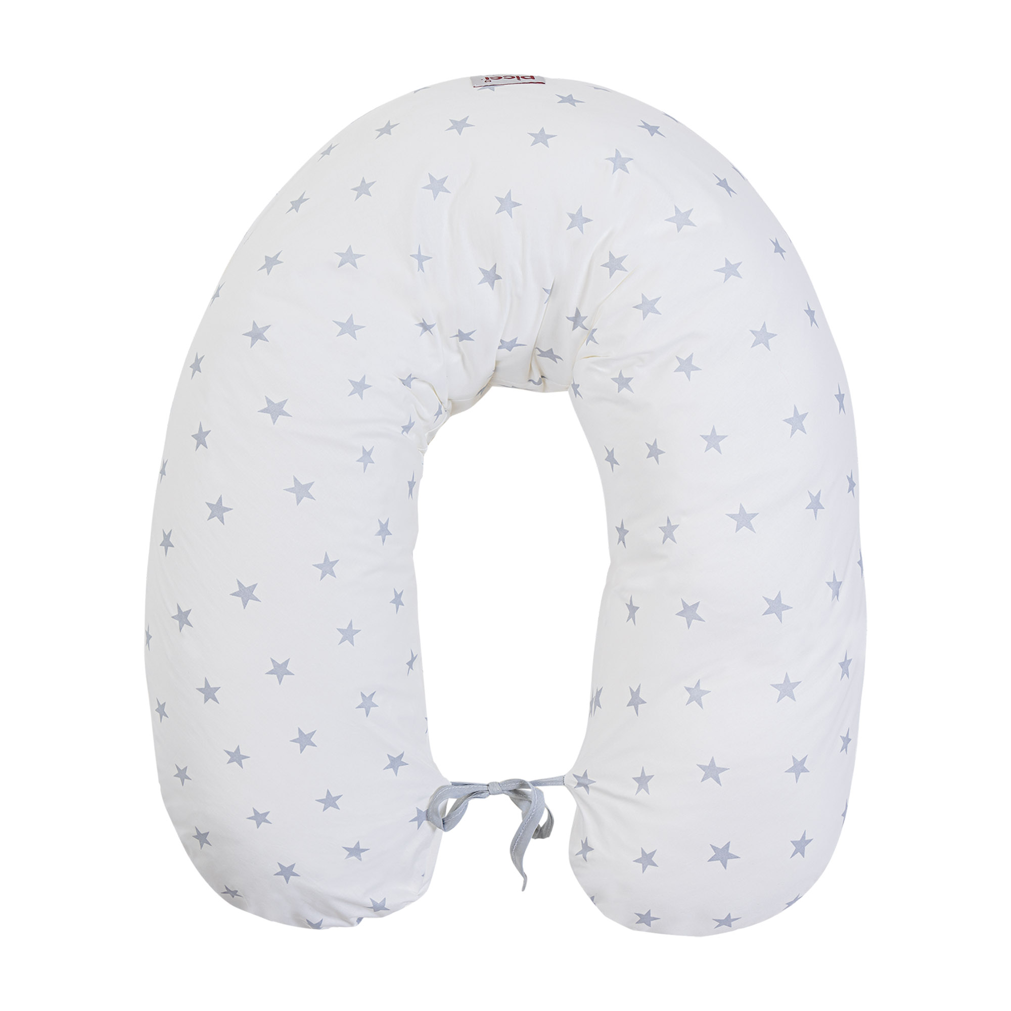 Cuscinone allattamento e relax Boomerang stelle - Bianco
