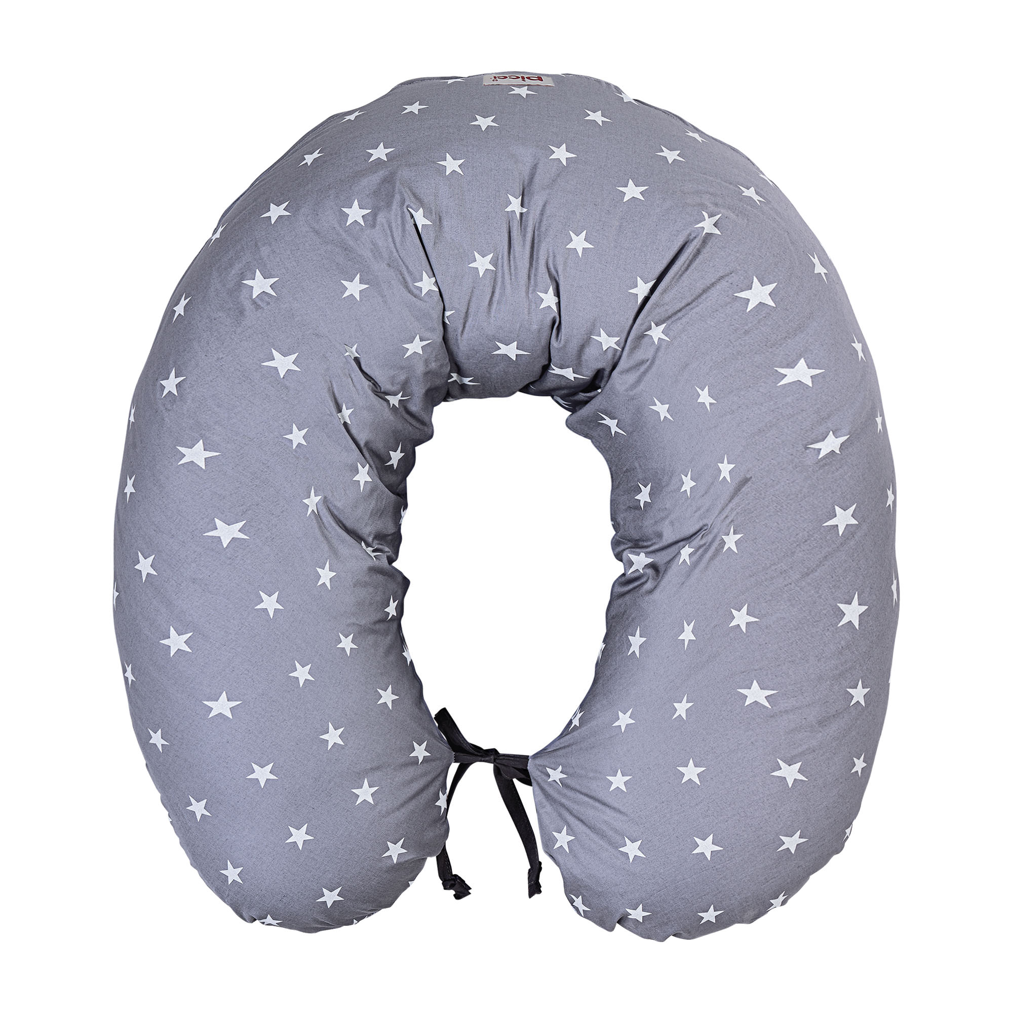 Cuscinone allattamento e relax Boomerang stelle - Grigio