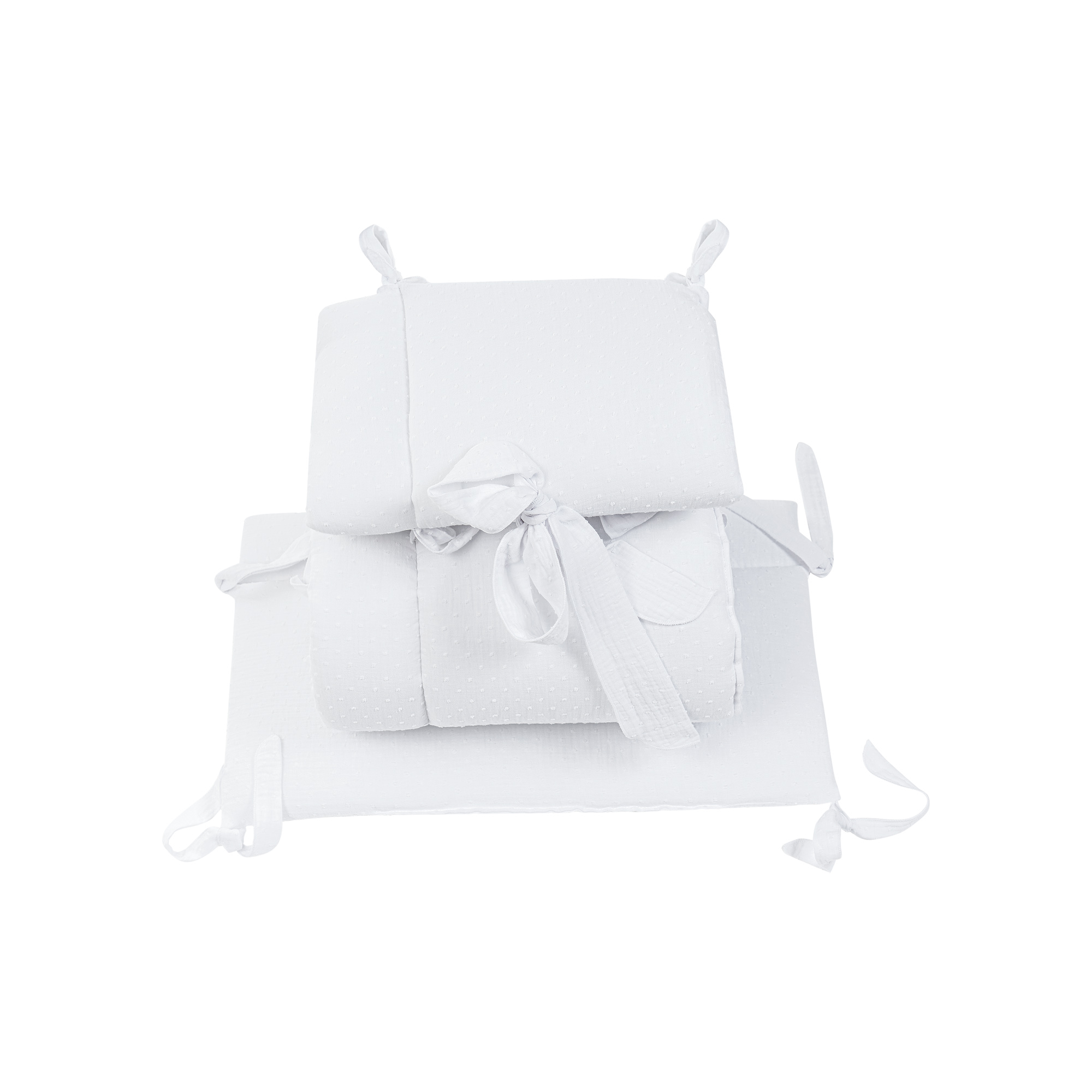 Paracolpi plumetil Piuma per letto ovale Rondò - Bianco