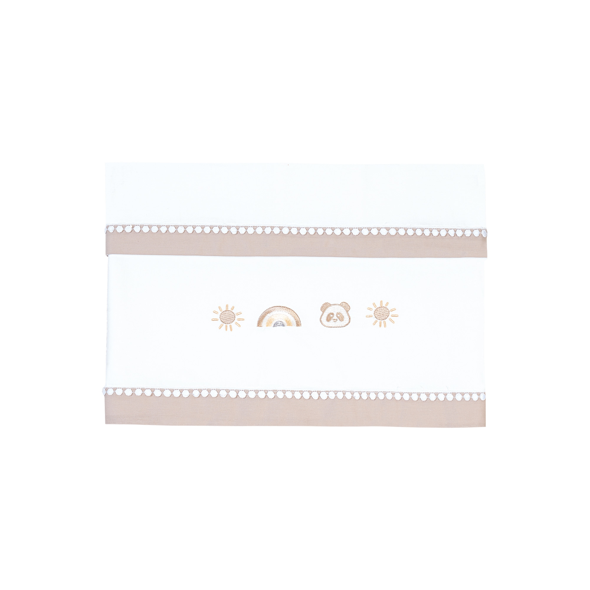 Set lenzuolino letto 3 pezzi Arcobaleno - Tortora