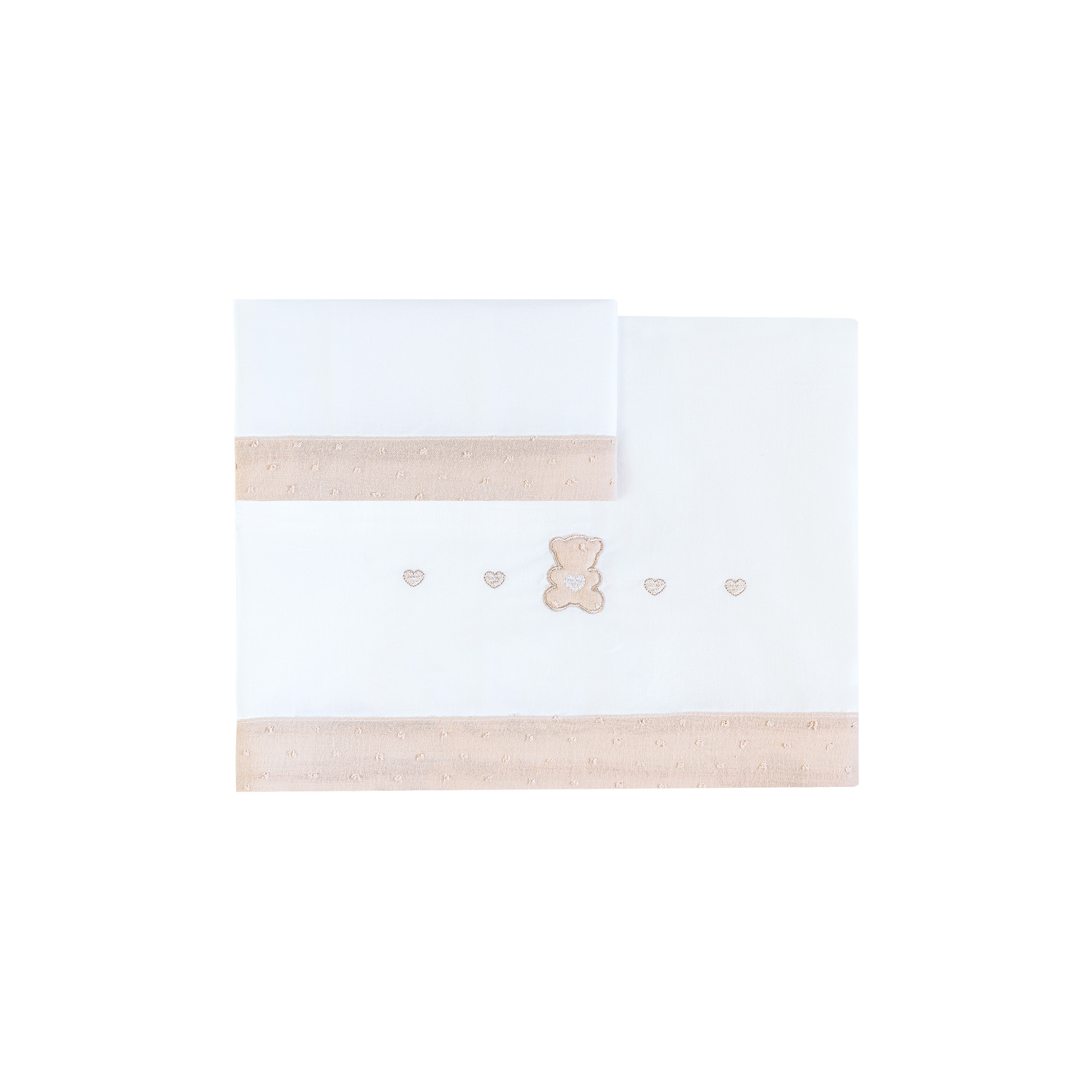 Set lenzuolino 2 pezzi Piuma per letto ovale Rondò - Miele