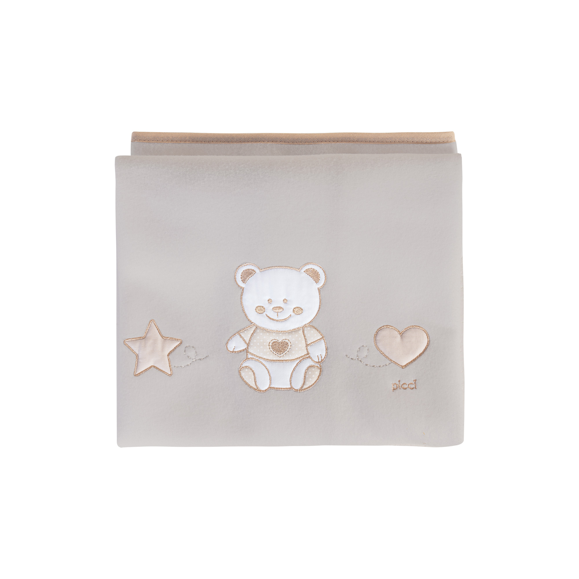 Sonnocaldo ricamato per culla Nenè - Tortora