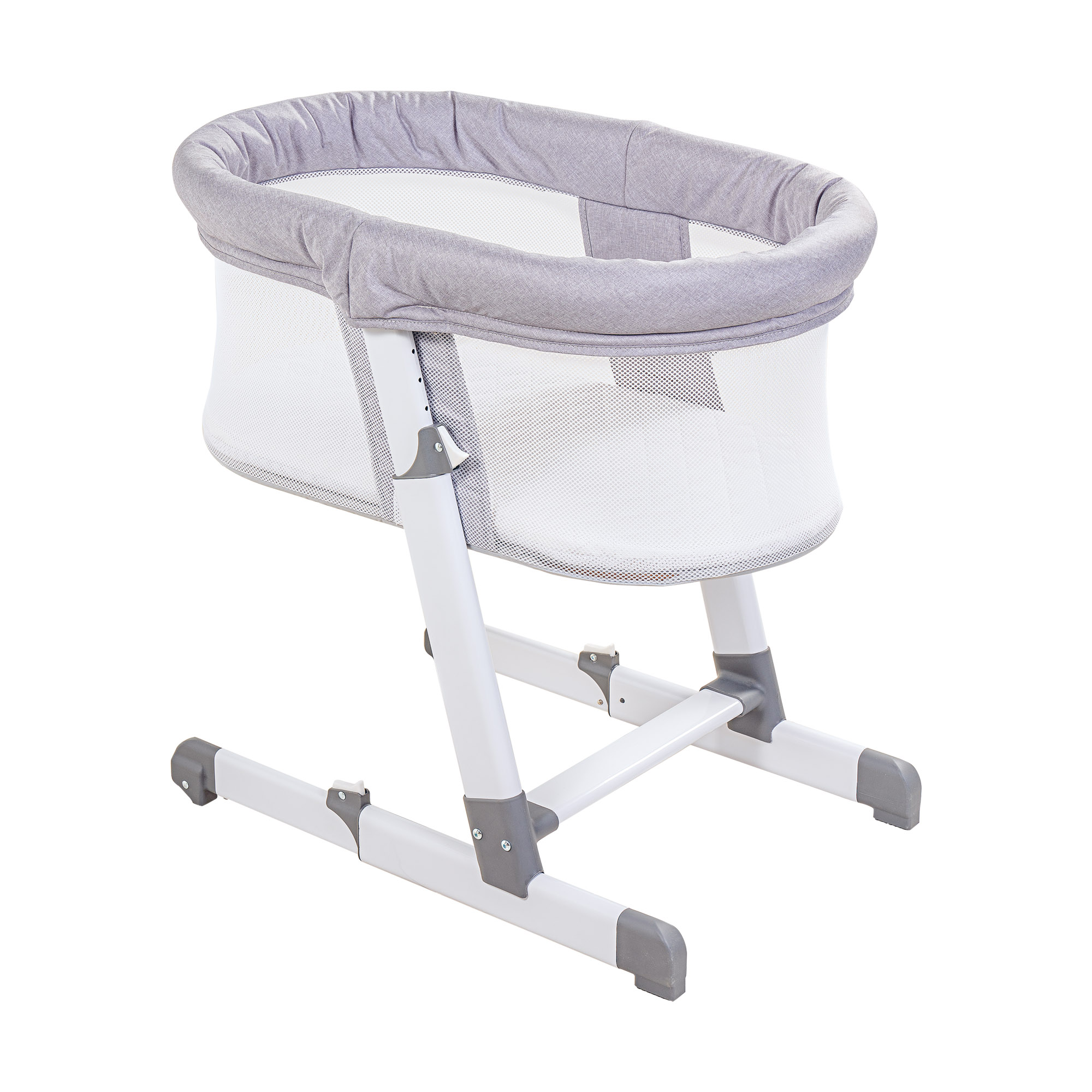 Culla regolabile MiniPi completa di materasso e borsa - Grigio