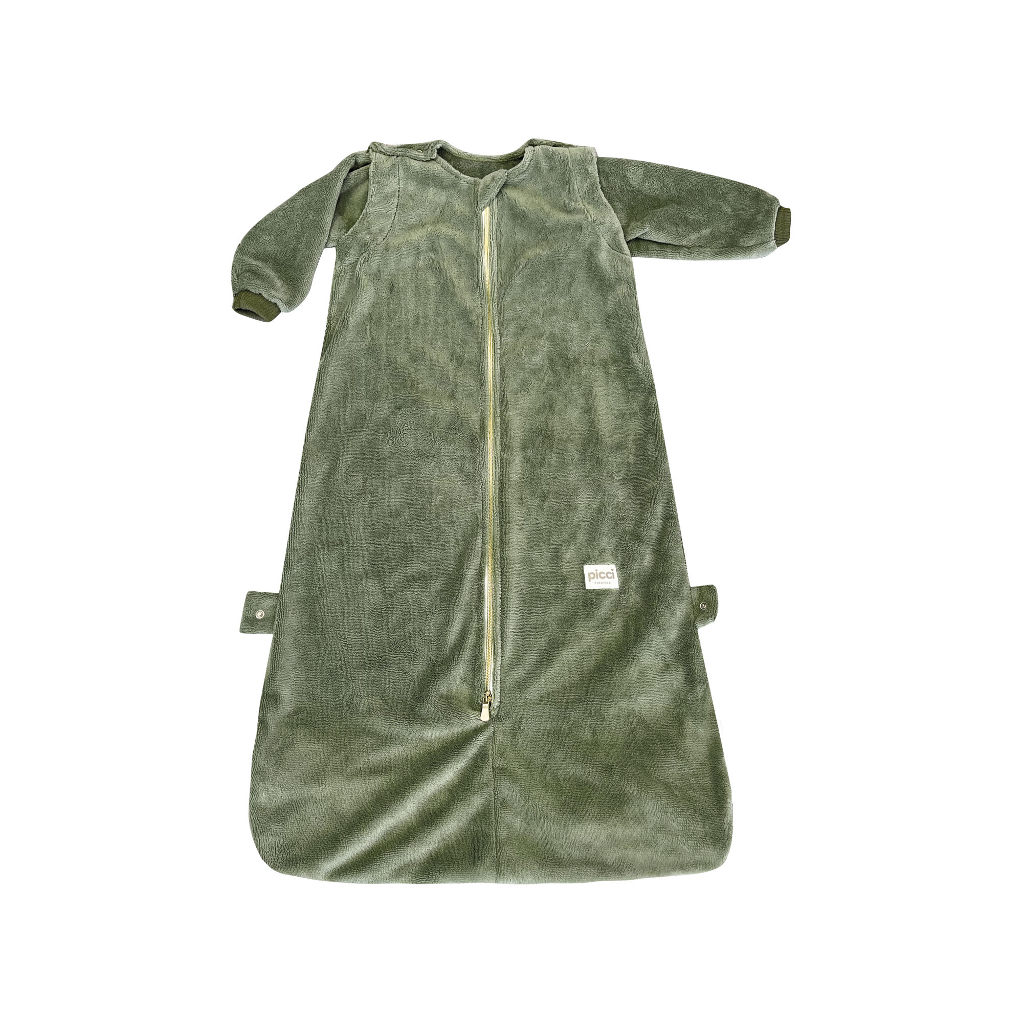 Sacco notte Allungabile con manica removibile 3 stagioni in microspugna di bamboo 0-6/24 mesi - Rosmarino