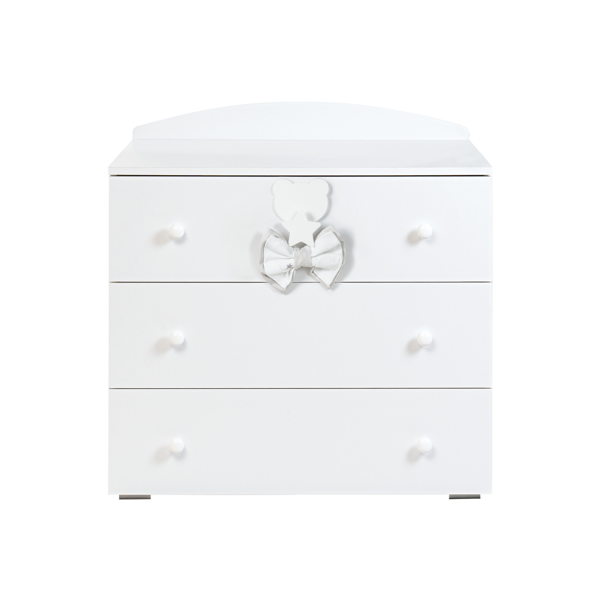 Comò bianco 3 cassetti con decoro Dream