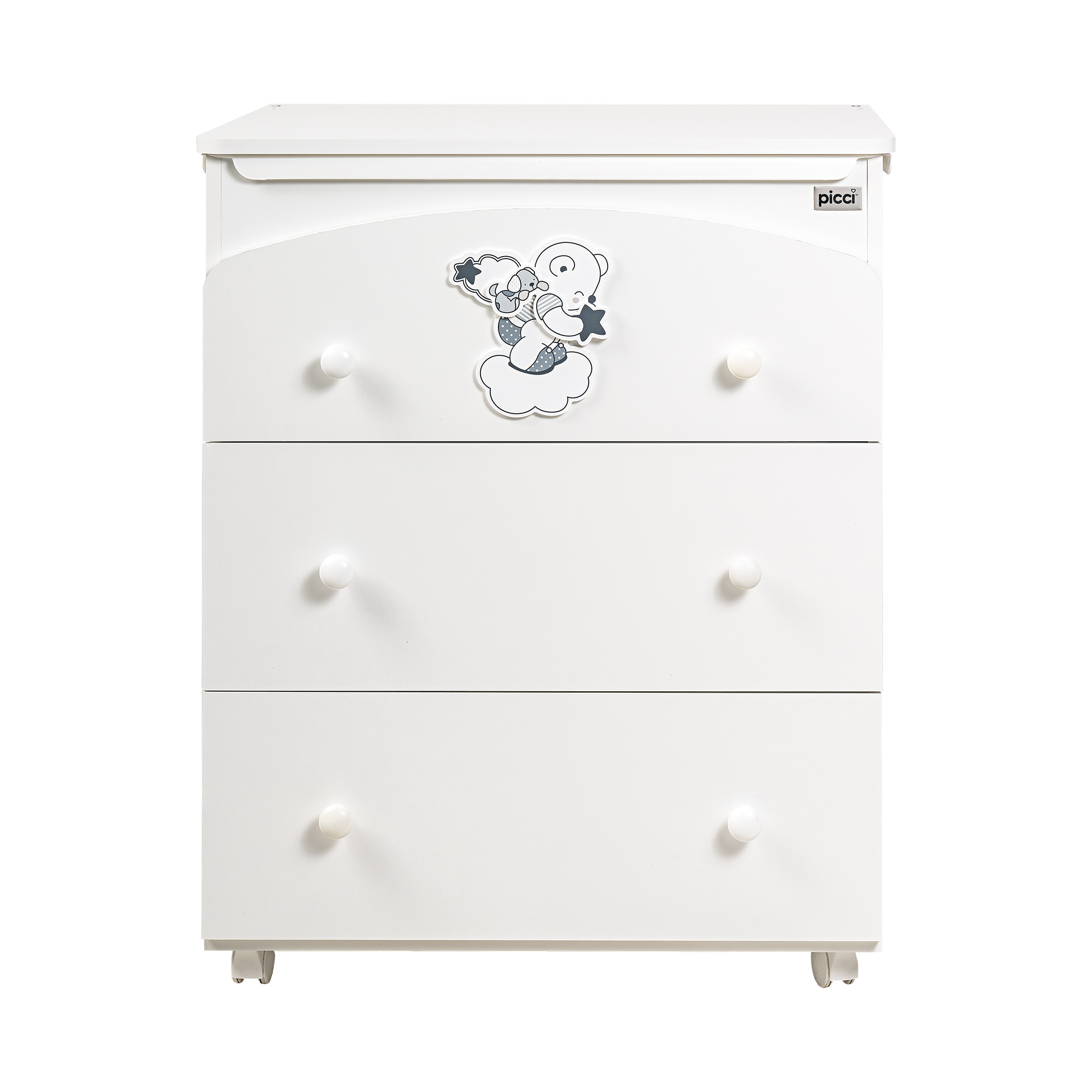 Cassettiera 3 cassetti bianca Mambo