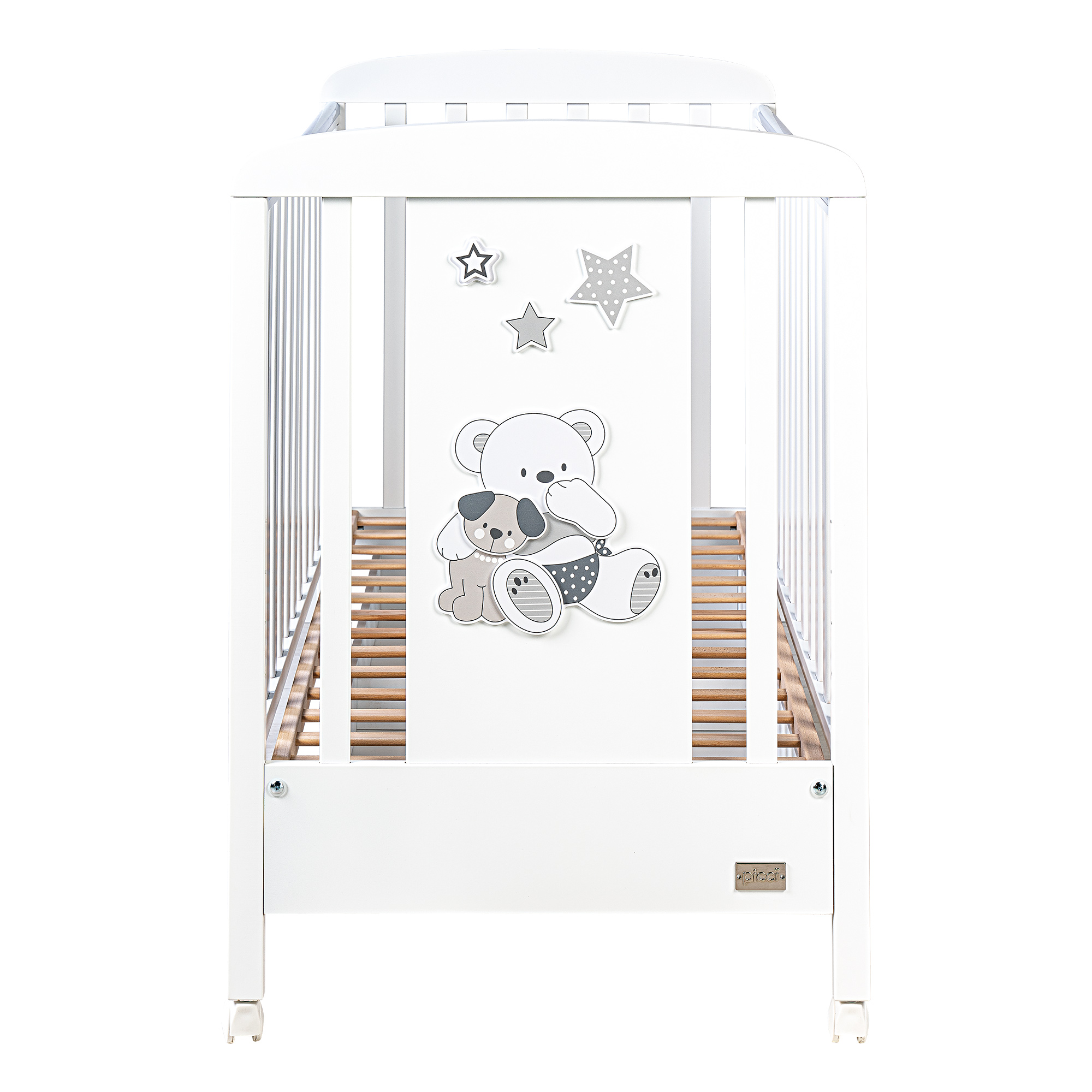 Letto laccato decorato con cassetto Valdo