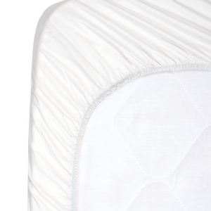 Coprimaterasso angolato per letto in cotone cm 85×158 – Bianco
