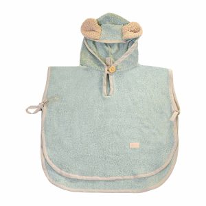 Poncho in spugna bambù Verde vintage 0-2 anni