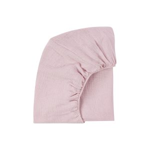 Coprimaterasso letto con angoli in mussola di cotone organico - Rosa Malva