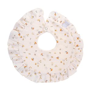 Bavaglio PAPPA grembiulino - Fiore panna