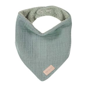 Bavaglio dentizione bandana- Verde vintage