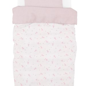 Copripiumino con federa per letto - Fiore Rosa